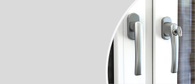Key and handle on a UPVC door