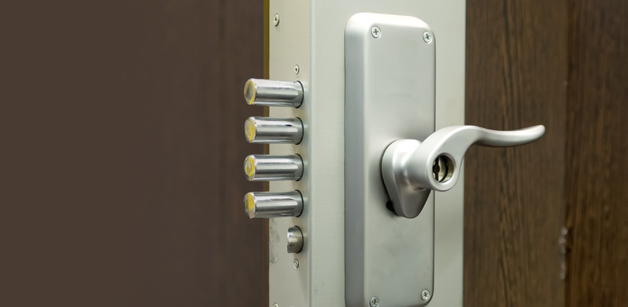 Silver sturdy security lock